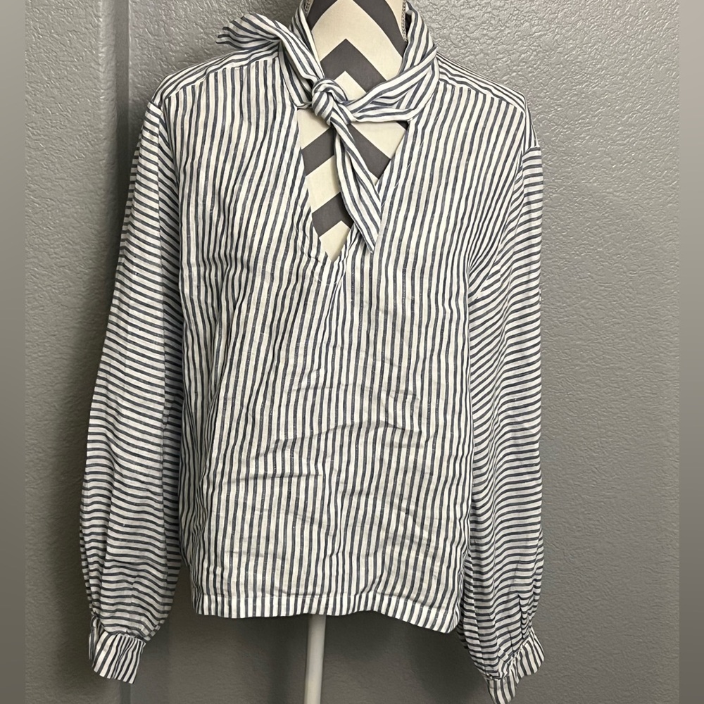 Frame XL linen striped top size XL